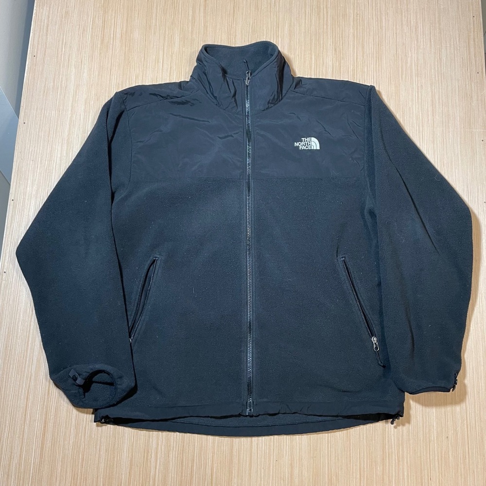 The North Face Denali Fleece Jacket Mens Black Full Zip Mock Neck Large